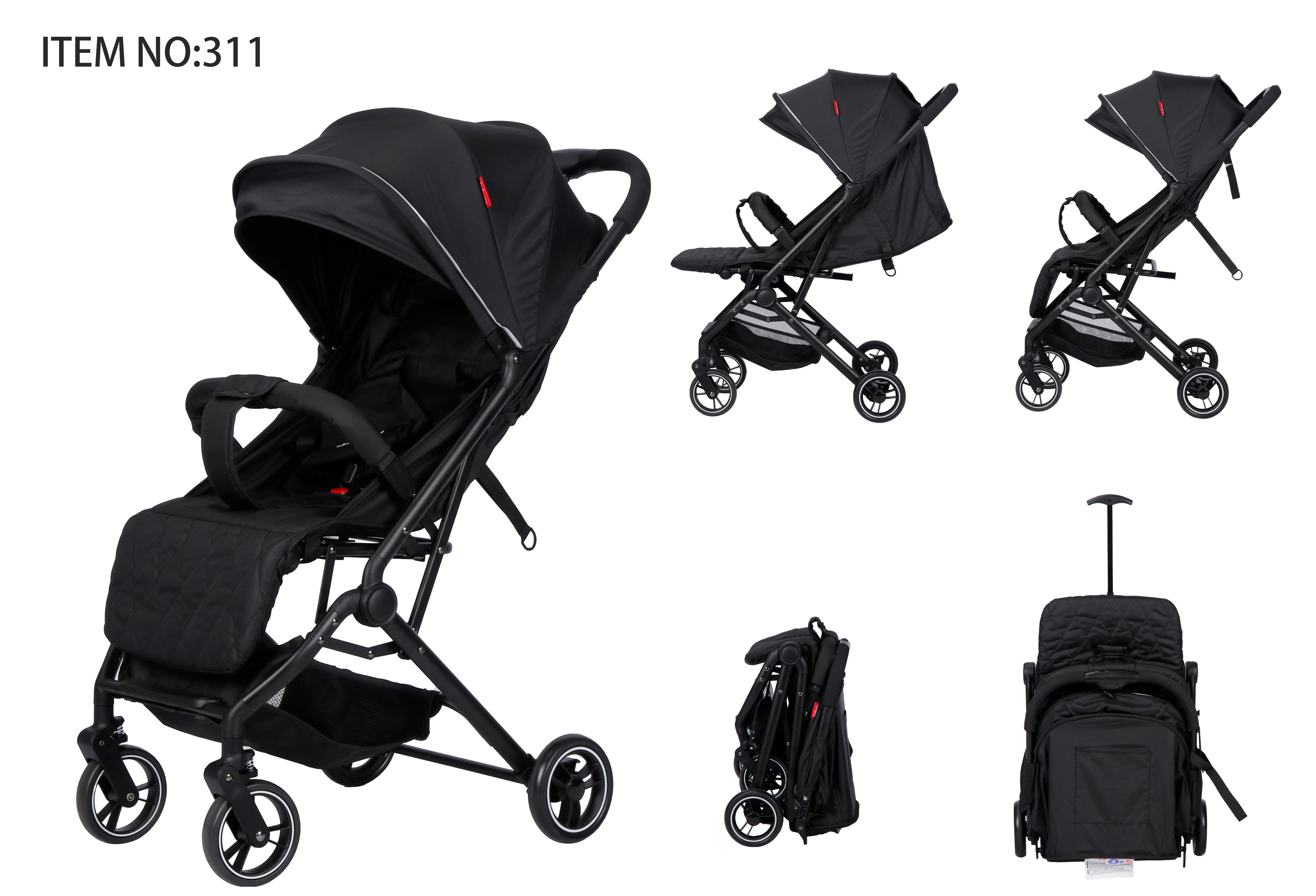 Belico baby stroller three-fold, lightweight stroller Specification image