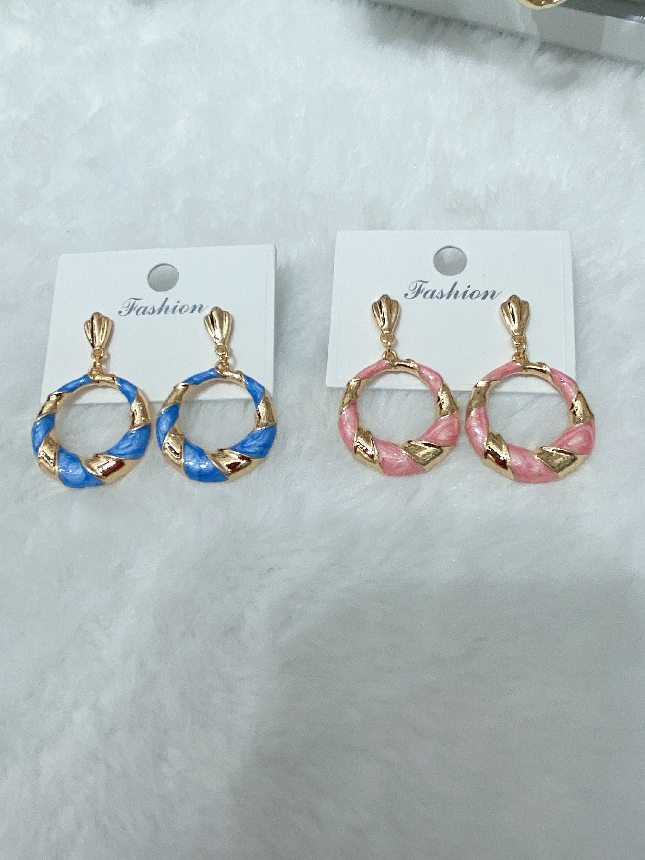 2024 New Fresh, fashionable and versatile earrings, oil-dripping geometric earrings from European and American fashion brands -026