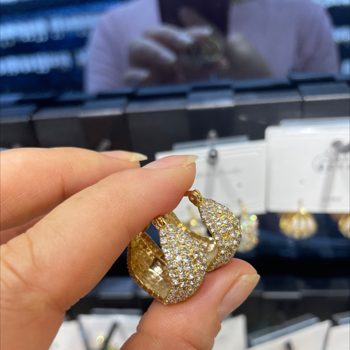 SUCHII素咫轻奢铜合金合成锆石耳饰 【芳华】气质时尚水滴耳环女产品图