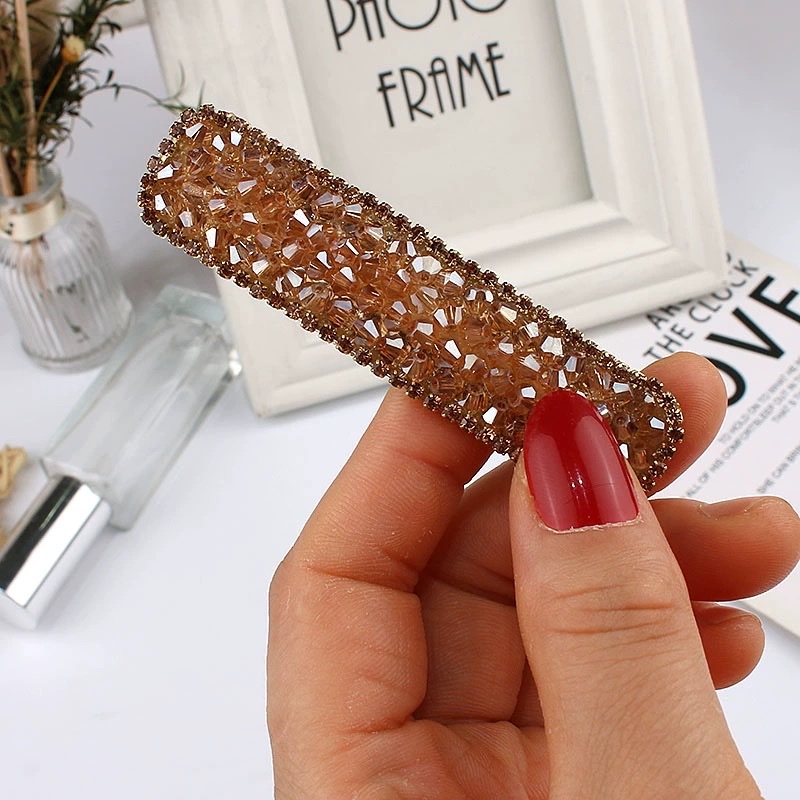 网红水晶高端发卡女刘海侧边夹bb夹子头饰发夹后脑勺碎发整理神器发夹发饰抓夹创意饰品鲨鱼夹详情图5