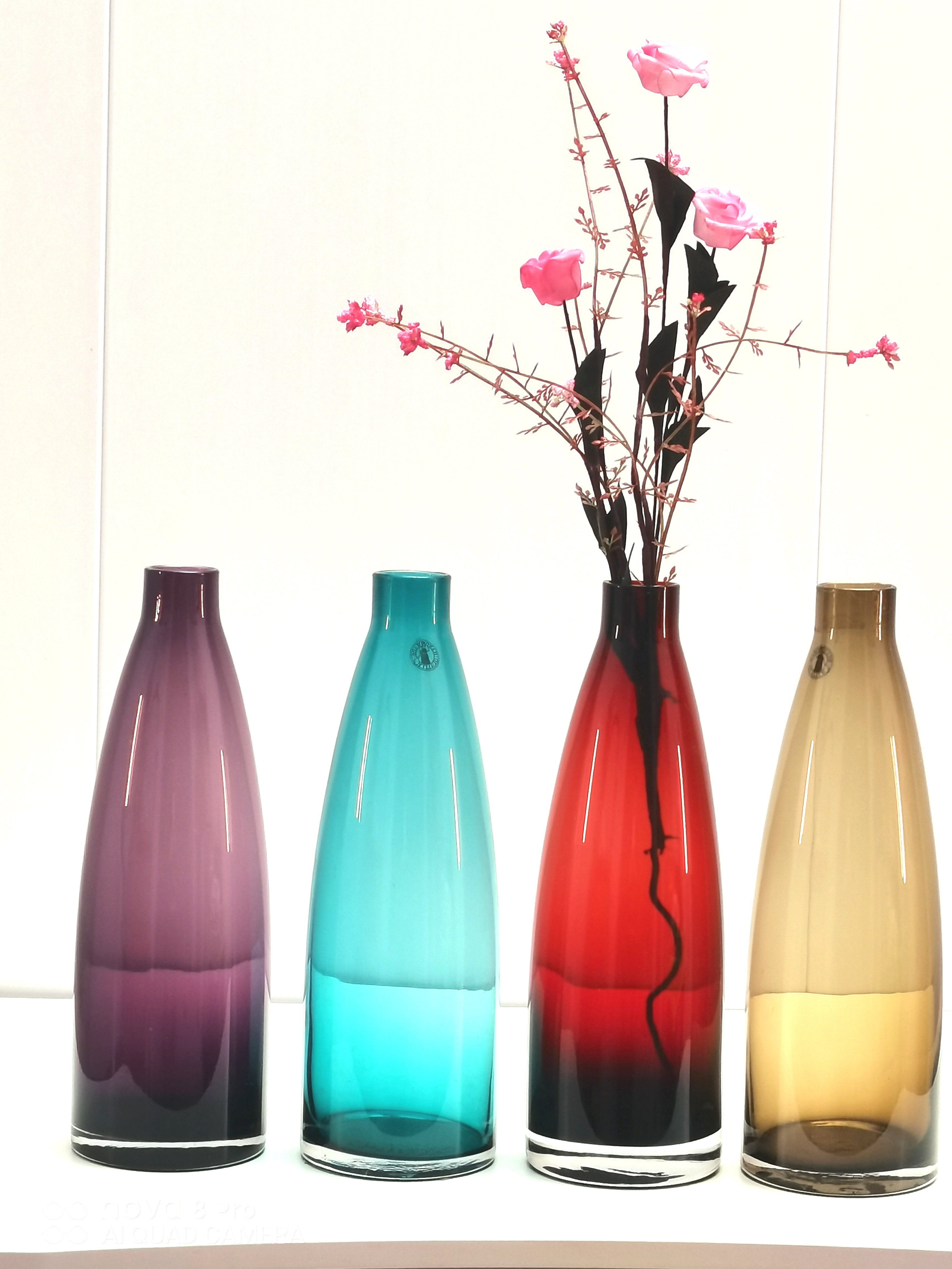 玻璃花瓶，家wo m烛台工艺品 拉菲草台灯设计 独特装饰 烛台艺术品 现代简约风烛台工艺品