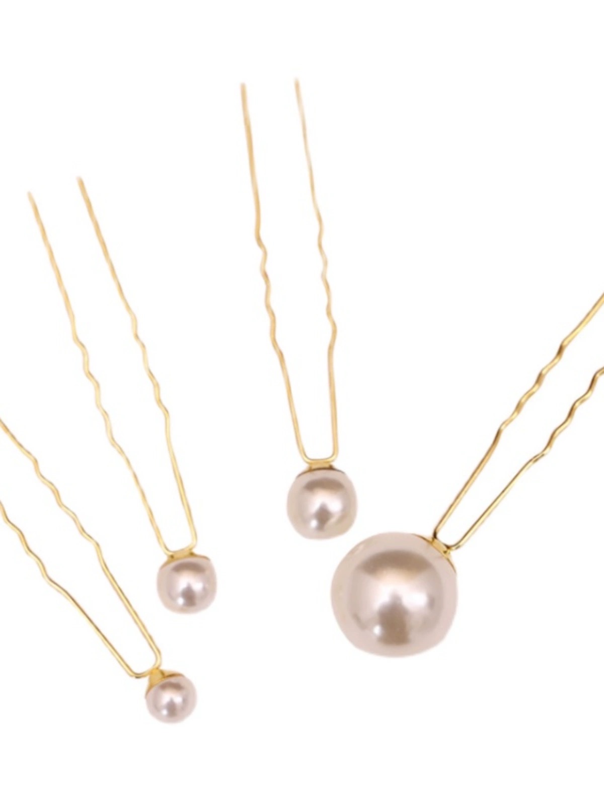 超仙韩国新娘头饰盘发簪子珍珠u形夹发叉插针结婚纱配饰简约百搭簪子女夏天简约