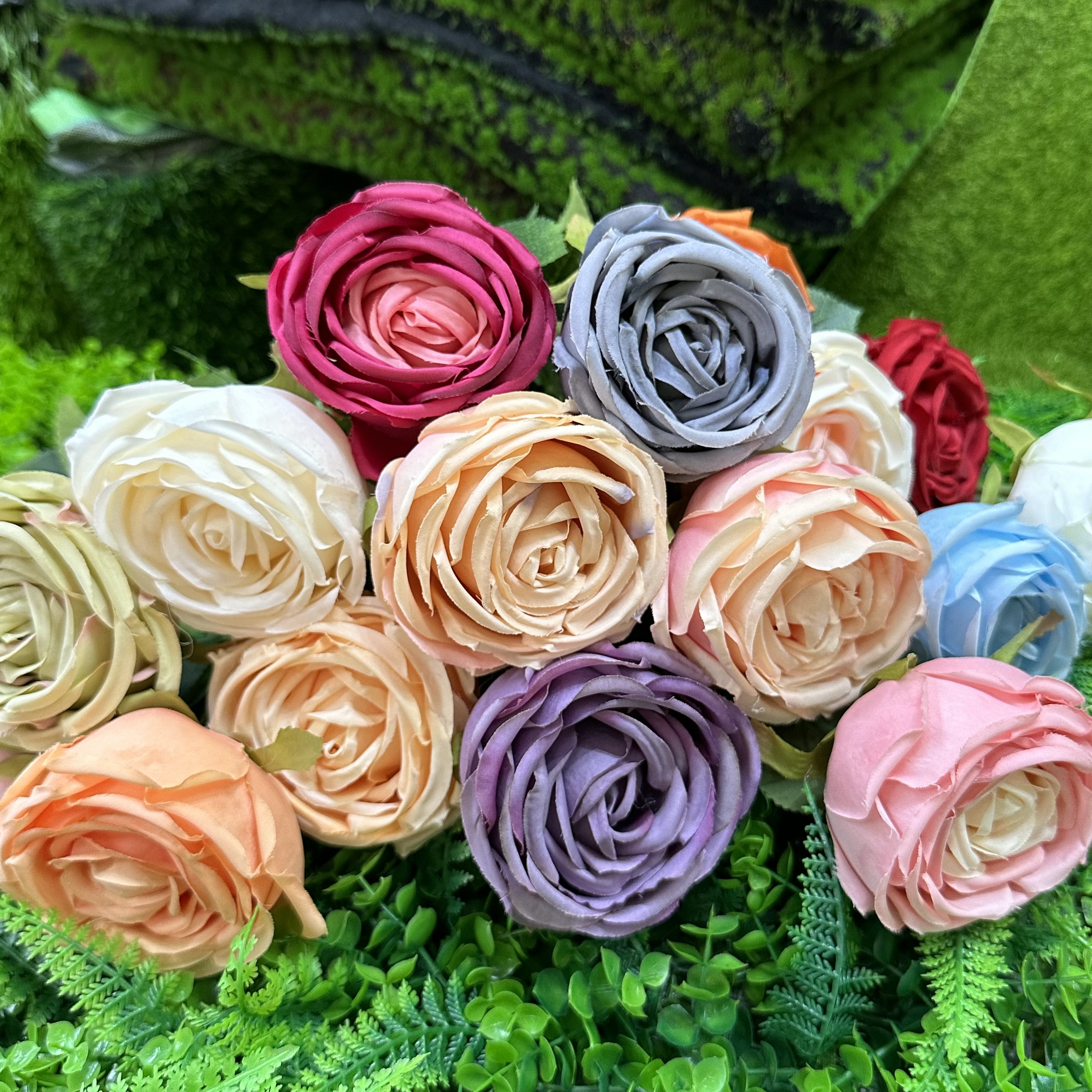 婚庆装饰玫瑰娟花仿真花室内装饰室外装饰DIY 工厂直销白底实物图