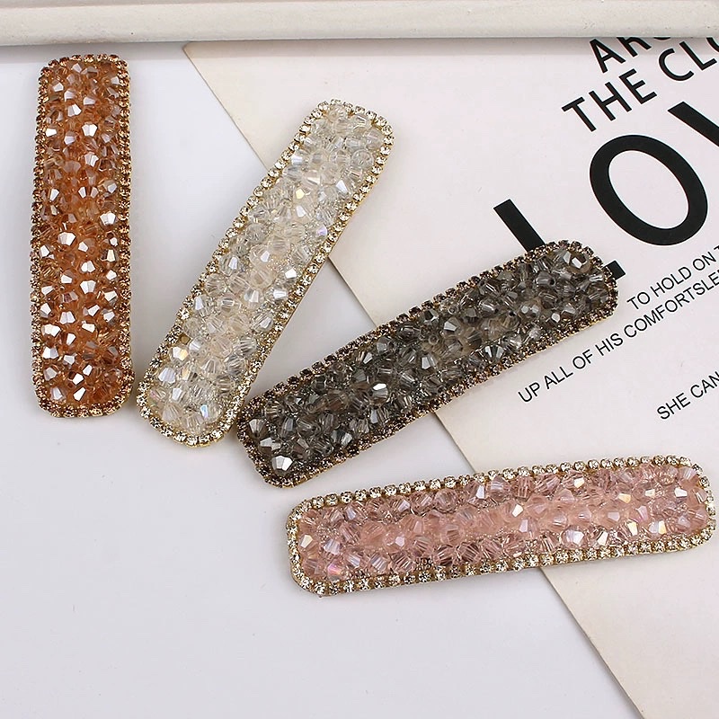 网红水晶高端发卡女刘海侧边夹bb夹子头饰发夹后脑勺碎发整理神器发夹发饰抓夹创意饰品鲨鱼夹详情图10