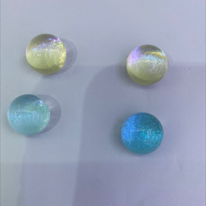 饰品配件饰品配件饰品陪件饰品陪件半圆加粉树脂配件白底实物图