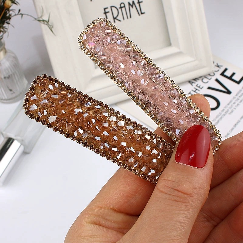 网红水晶高端发卡女刘海侧边夹bb夹子头饰发夹后脑勺碎发整理神器发夹发饰抓夹创意饰品鲨鱼夹详情图8