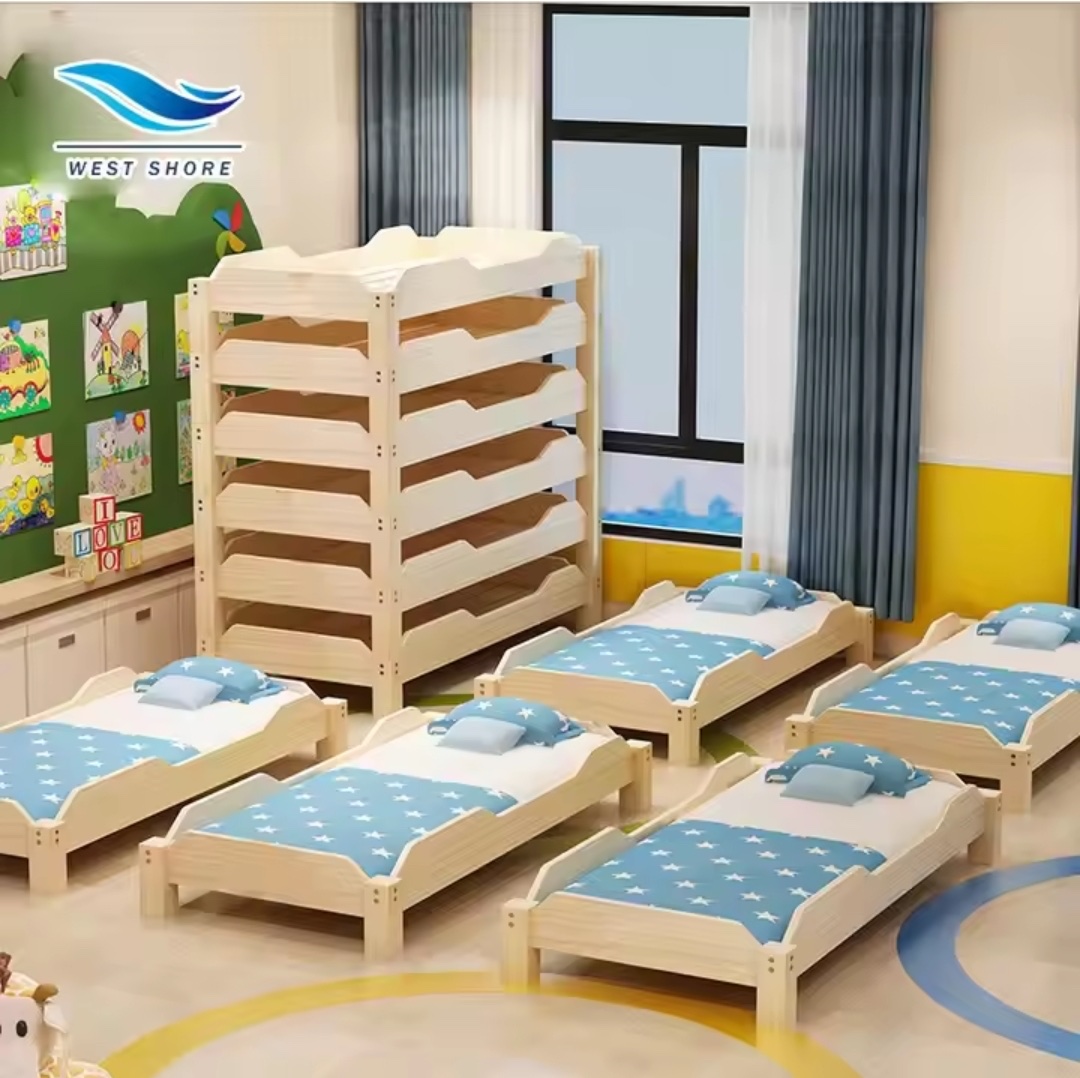 Special beds for children in kindergartens, nap beds, imported mesh beds, plastic beds, new mesh beds, single children's beds detail image 9