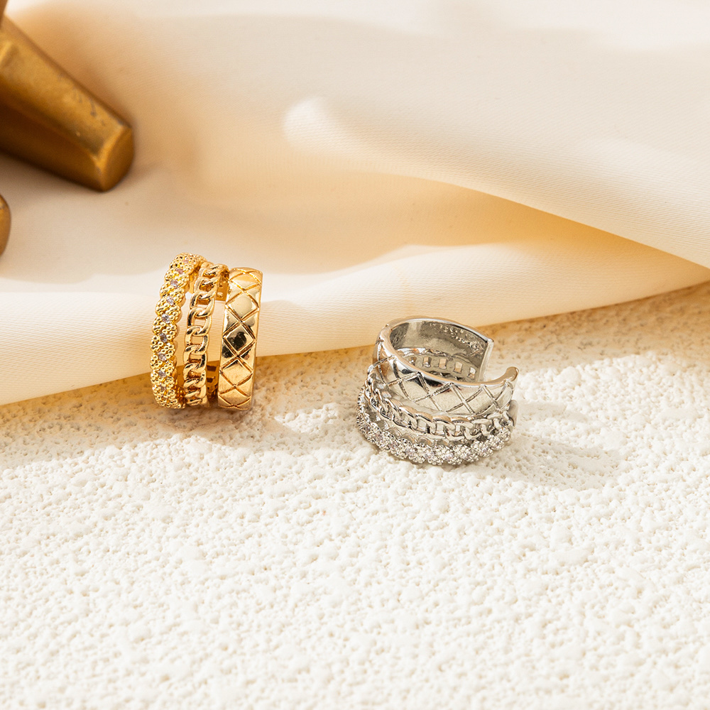 日韩时尚锆石耳夹无耳洞女 简约风格ins网红耳饰详情图2