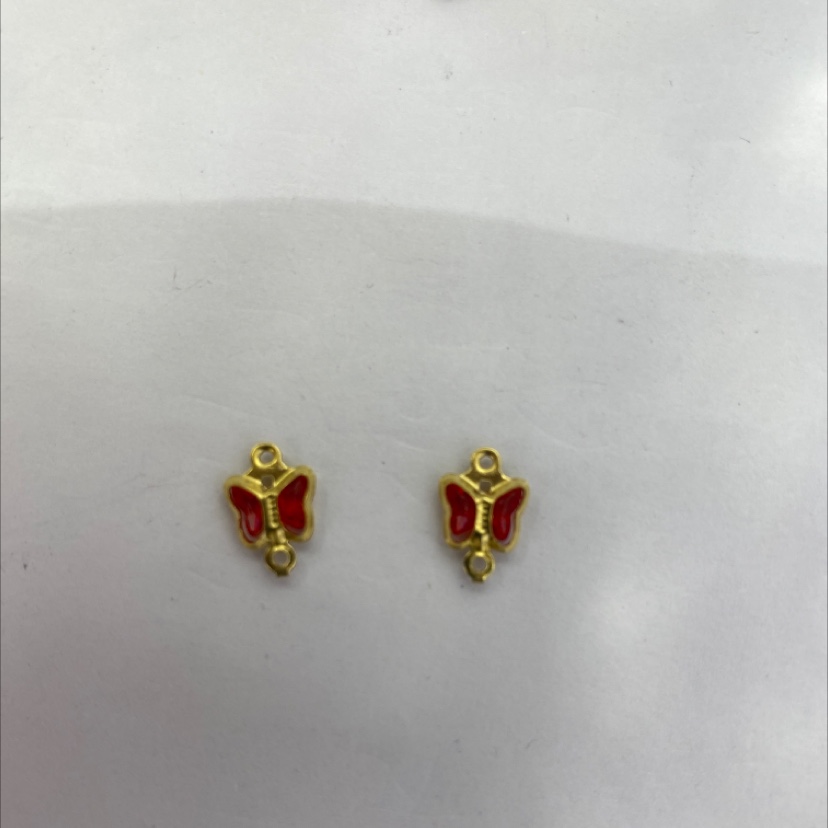 饰品配件饰品配件饰品陪件饰品陪件蝴蝶包边双吊细节图