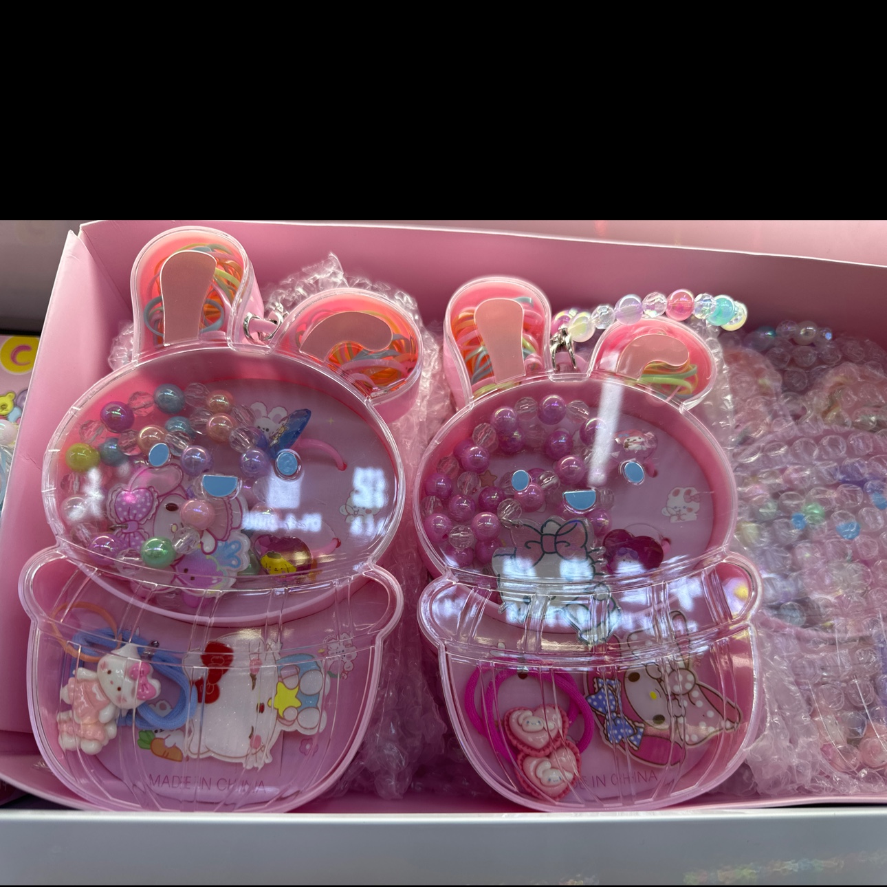 儿童手工DIY串珠 珍珠项链手链戒指 扭扭棒毛绒材质 玻璃弹珠装饰款 扭扭棒游戏道具 儿童互动玩具产品图