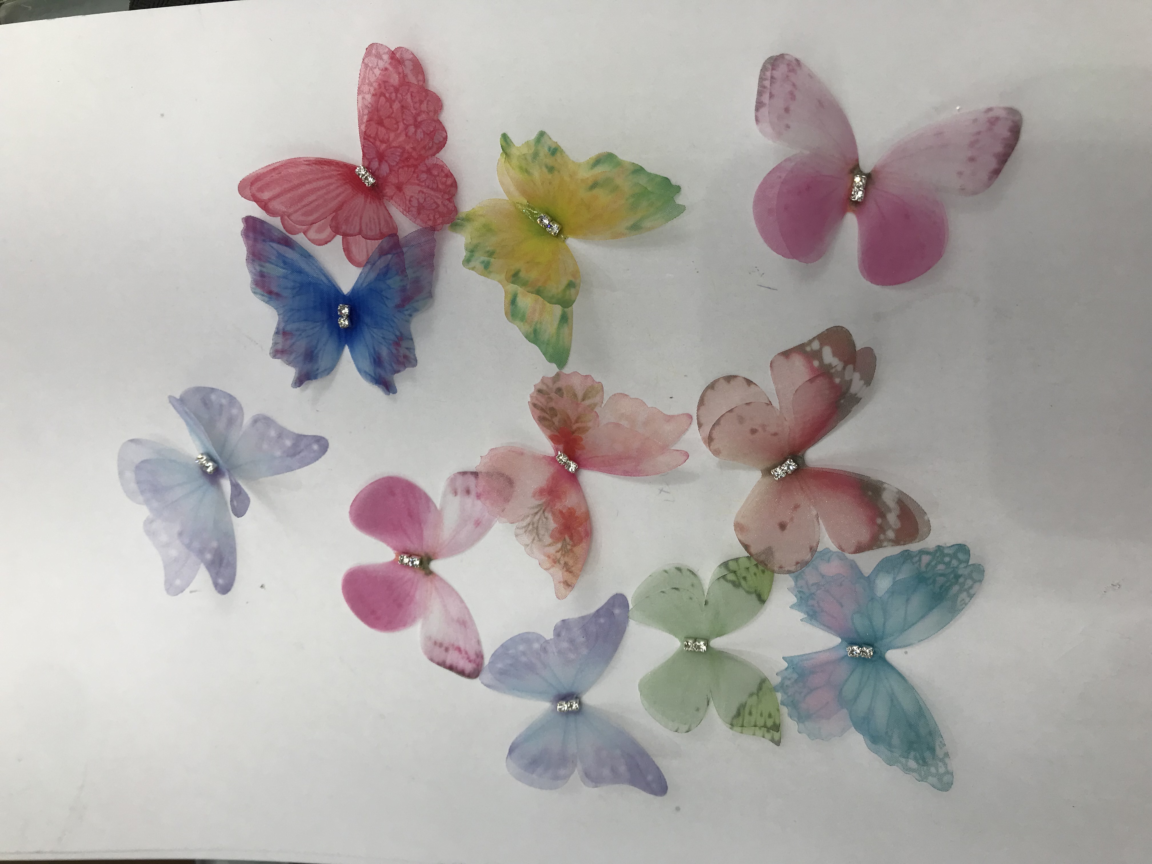 蝴蝶薄纱蝴蝶仿真蝴蝶头饰发饰服饰流行时尚新款饰品配件厂家直销diy饰品配件diy饰品配件详情图3