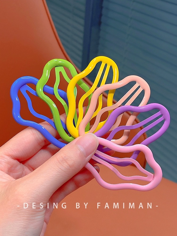 彩色儿童云朵发夹女童后脑勺bb夹发卡侧边夹女孩刘海碎发夹子头饰