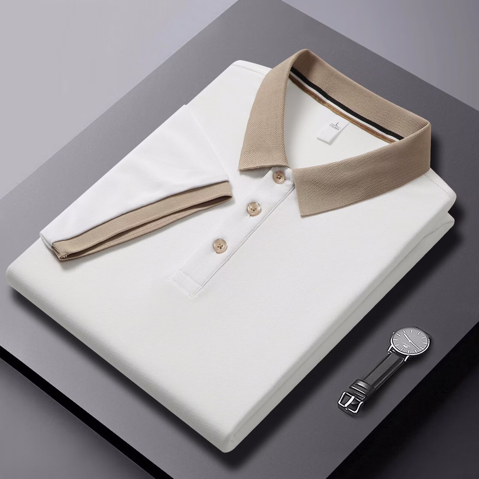 Men's T-shirt, pure cotton Polo shirt, short-sleeved Polo shirt, fashionable and casual men's Polo shirt, spring and summer new style Item Picture