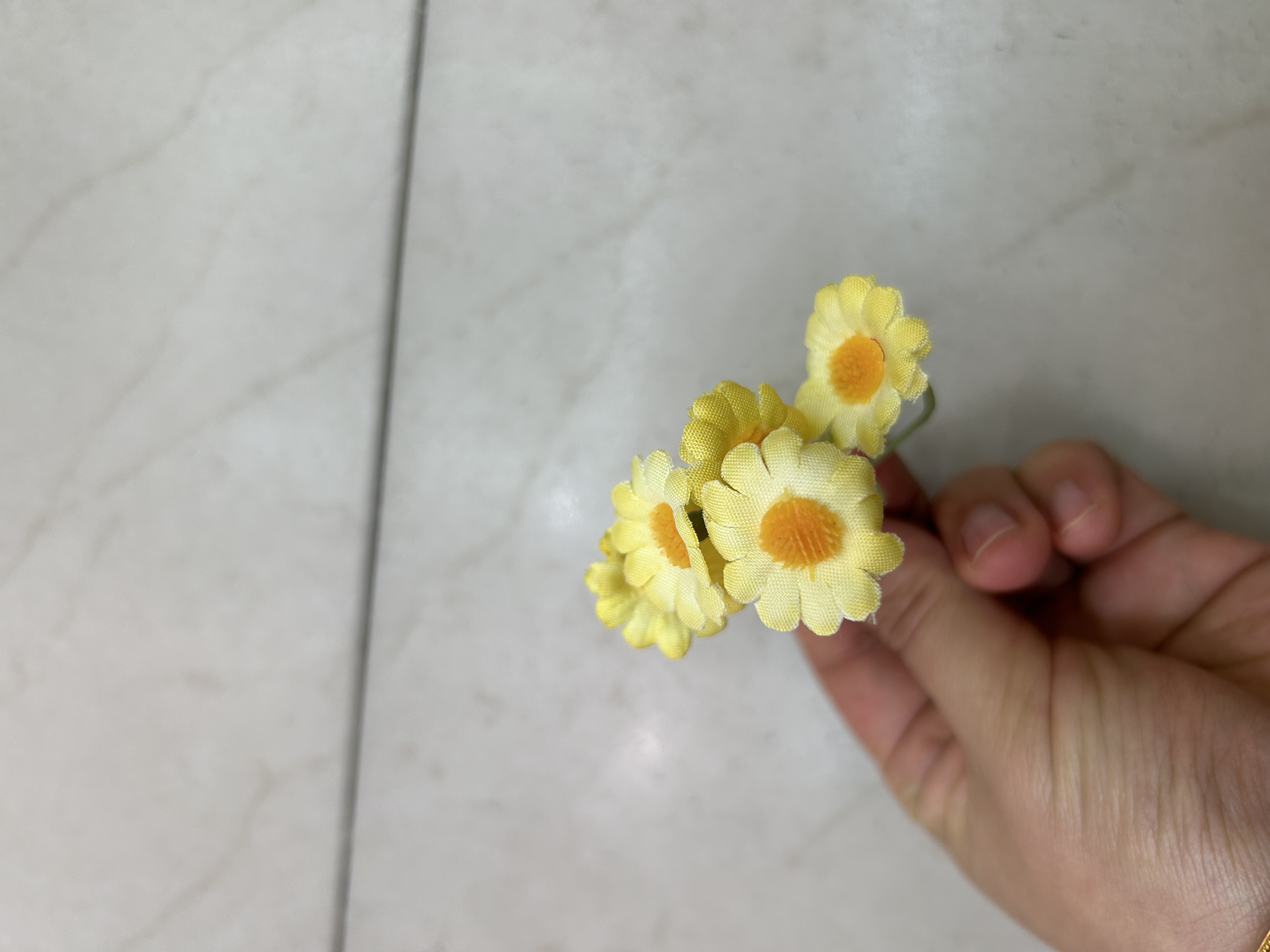 小雏菊，仿真花花头，5叉仿真花花头，工艺品，配件，花类，DIY手工细节图