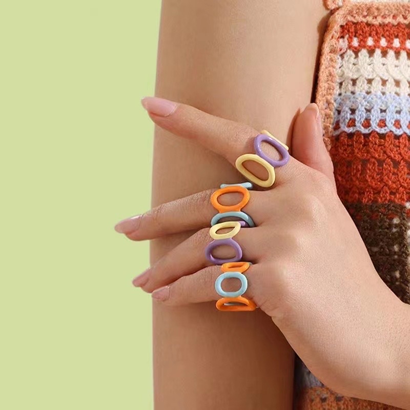 The copper-plated real gold colored oil-dripping ring has a unique personality Application Scenario