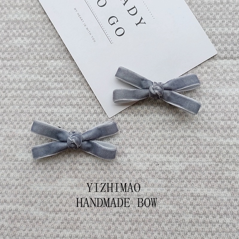 韩式甜美仙可爱少女发夹 迷你小蝴蝶结对夹边夹刘海夹多巴胺发饰发夹详情图2