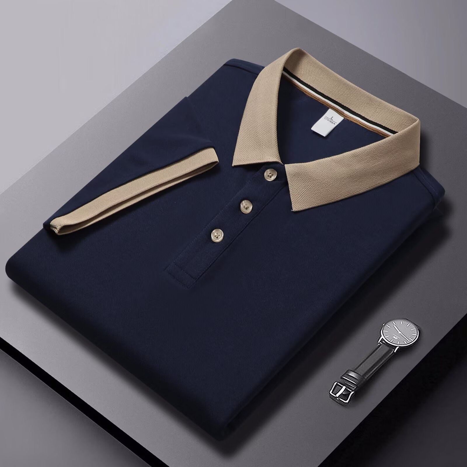 Men's T-shirt, pure cotton Polo shirt, short-sleeved Polo shirt, fashionable and casual men's Polo shirt, spring and summer new style Application Scenario