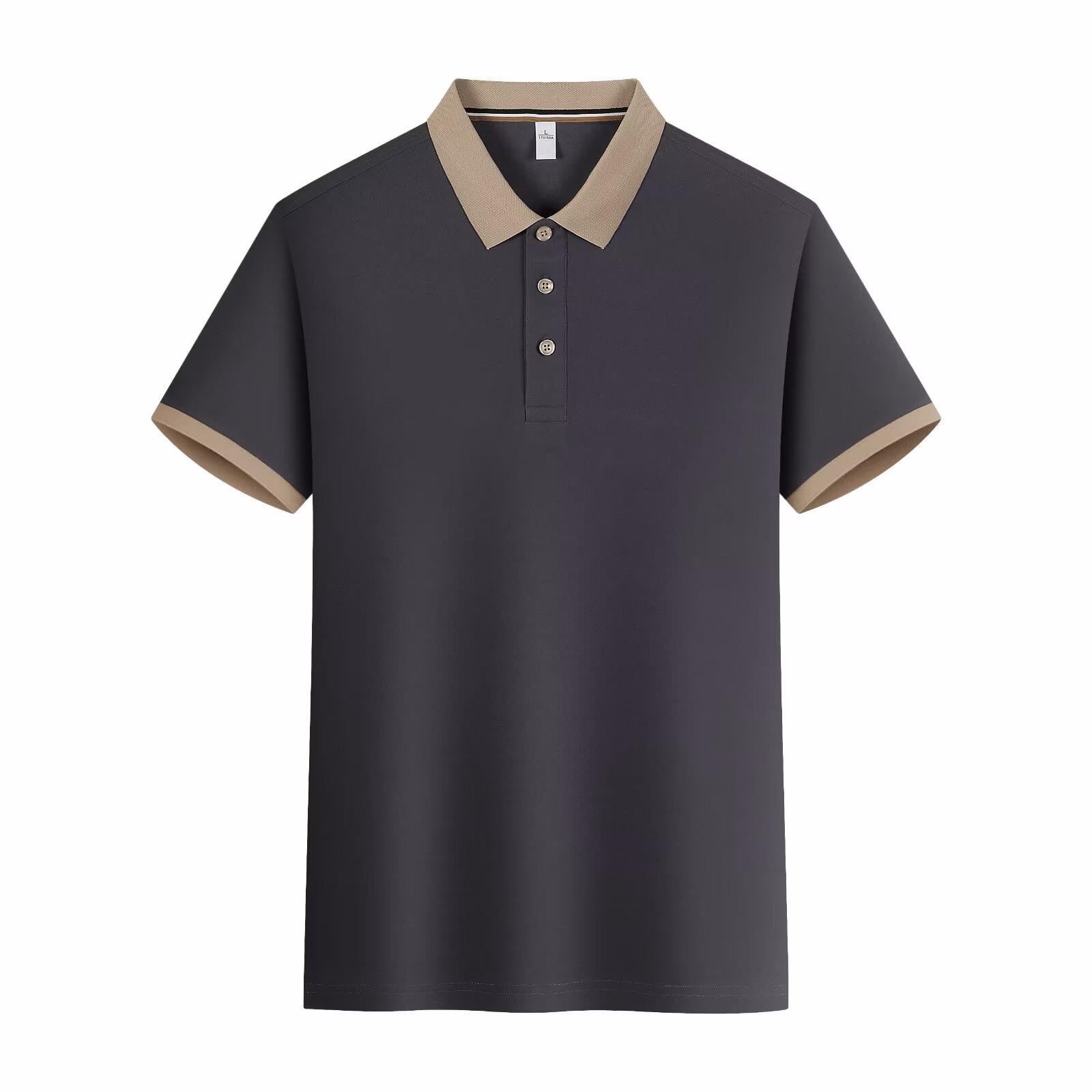 Men's T-shirt, pure cotton Polo shirt, short-sleeved Polo shirt, fashionable and casual men's Polo shirt, spring and summer new style detail image 4