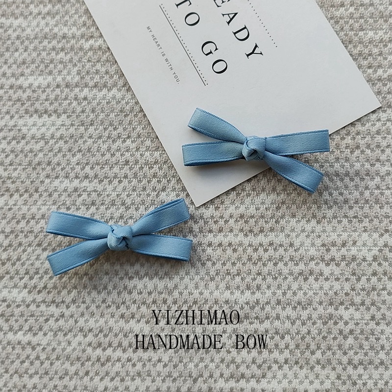 韩式甜美仙可爱少女发夹 迷你小蝴蝶结对夹边夹刘海夹多巴胺发饰发夹白底实物图