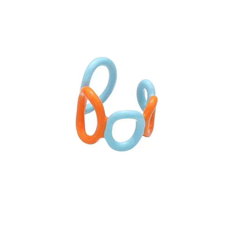 The copper-plated real gold colored oil-dripping ring has a unique personality Specification image