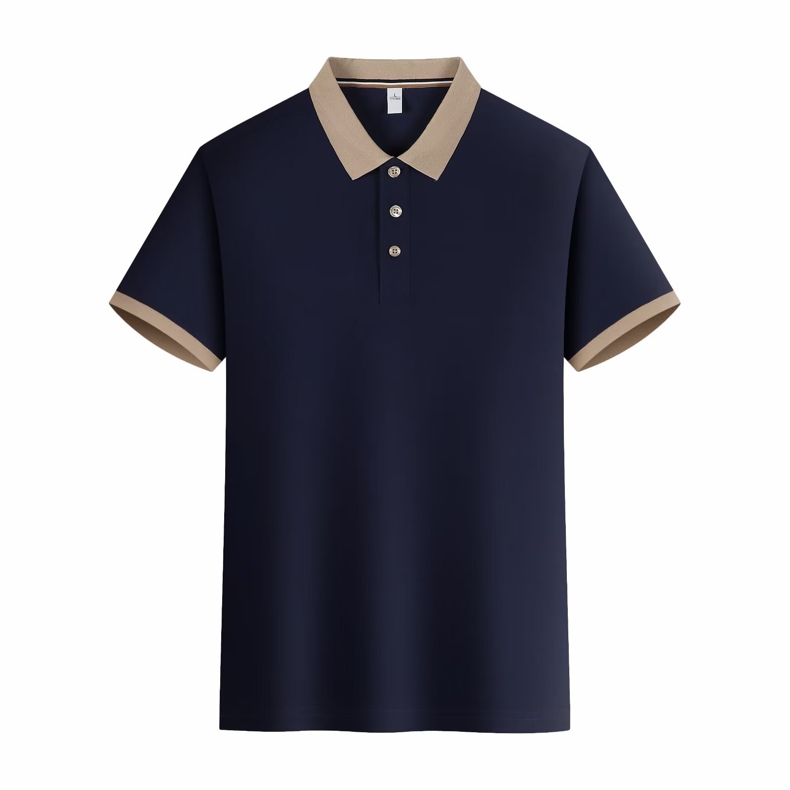 Men's T-shirt, pure cotton Polo shirt, short-sleeved Polo shirt, fashionable and casual men's Polo shirt, spring and summer new style detail image 3