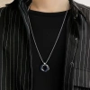 Interlocking, niche and high-end necklace, men's trendy hoodie chain, men's long chain pendant, men's accessory, women's Application Scenario