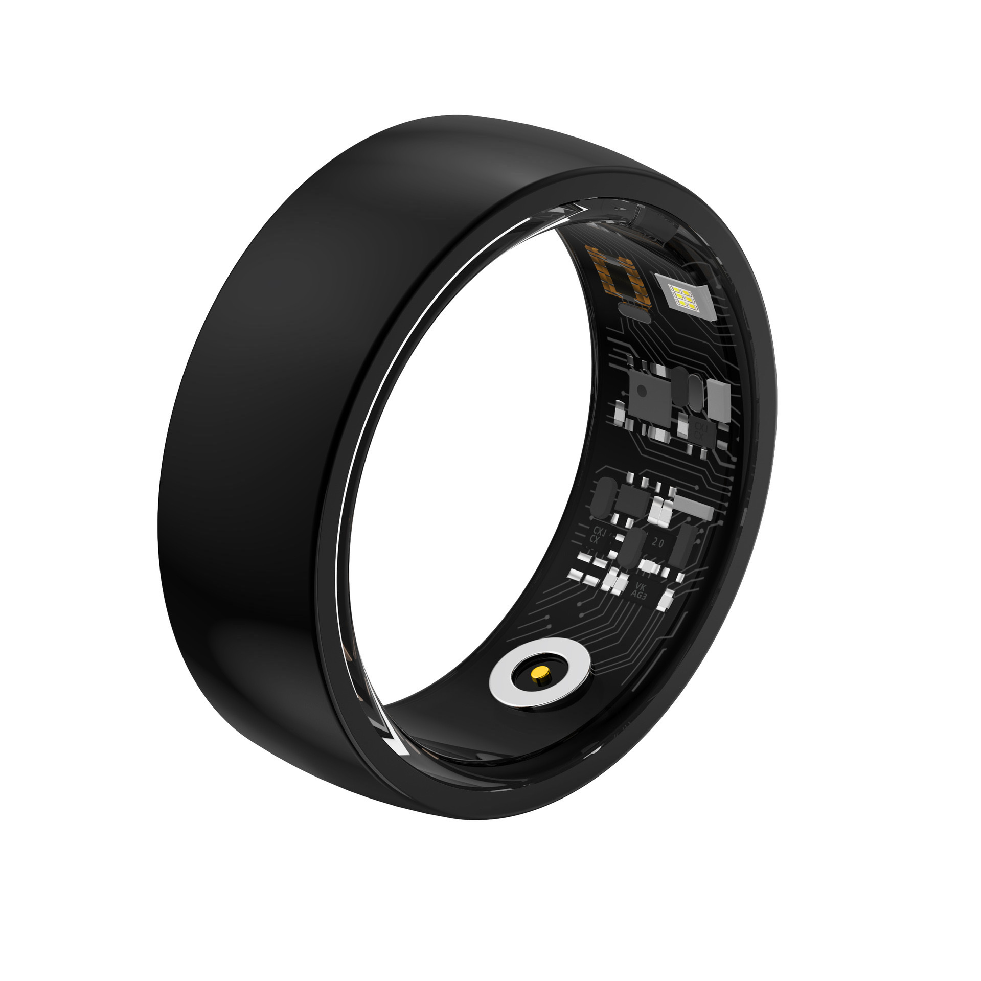 Multi-functional smart ring, blood oxygen health monitoring, waterproof black technology Bluetooth ring Specification image