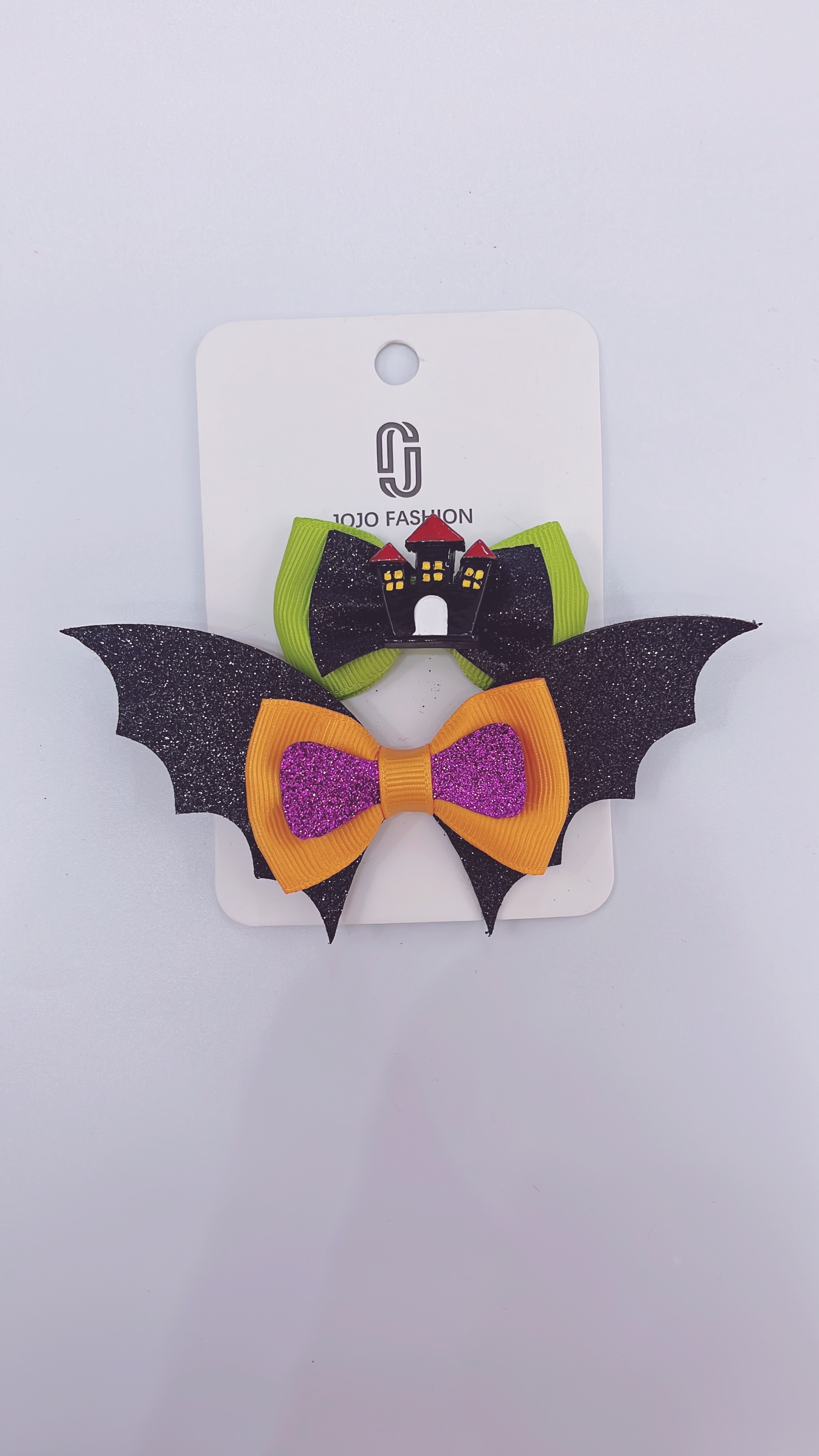Amazon's best-selling children's bow hair clips, Halloween bat pumpkin skull hair accessories, and funny party headwear detail image 5