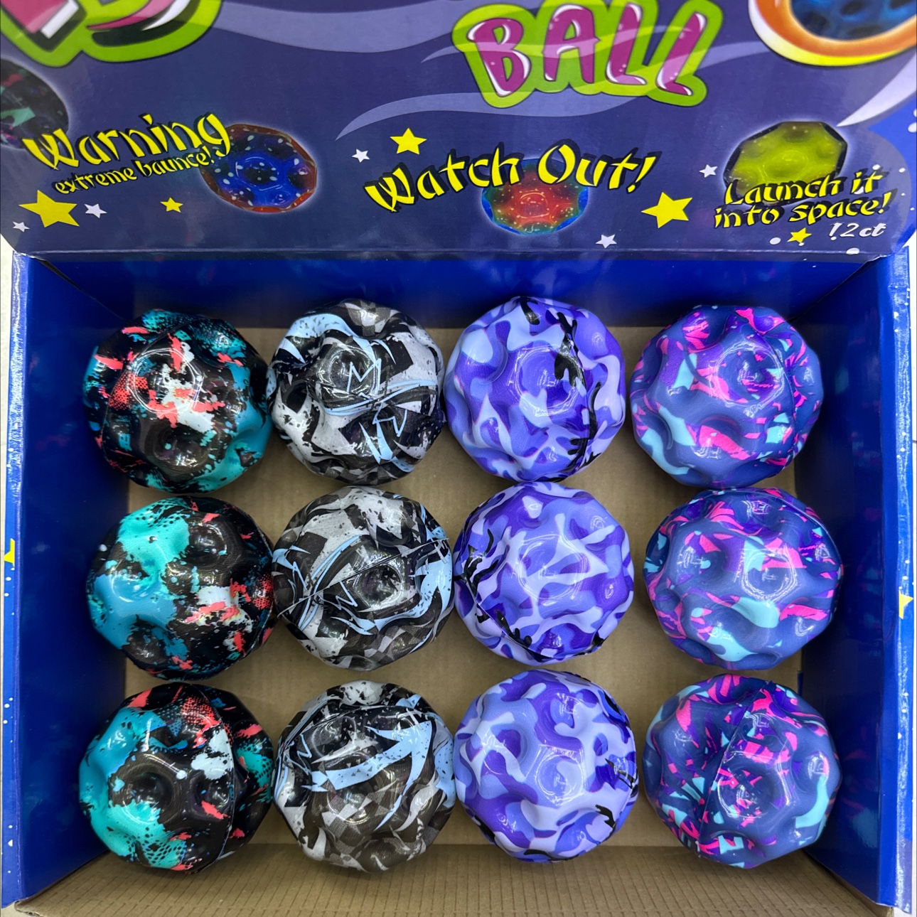 Douyin Cross-border 6.5 Heat Transfer High Elasticity Hole Moon Ball Children's Parent-Child Interactive PU Solid Foam Elastic Ball details Picture