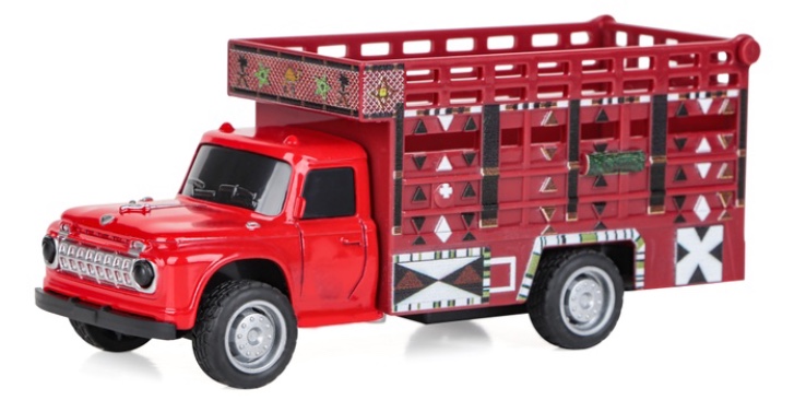 2024年新款1:32四轮复古合金回力货车车门可开，混色，按件批发细节图