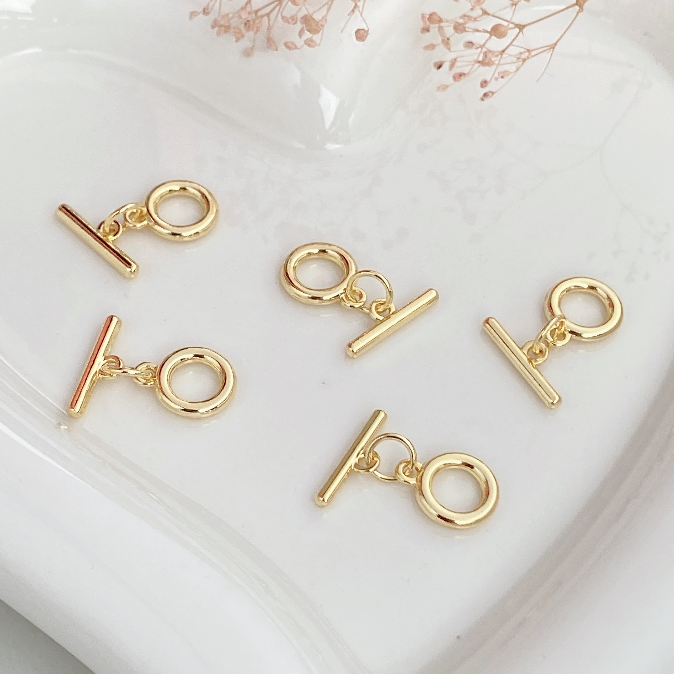 OT pearl buckle plated with 18K true gold, high-warranty accessory 10mm Application Scenario