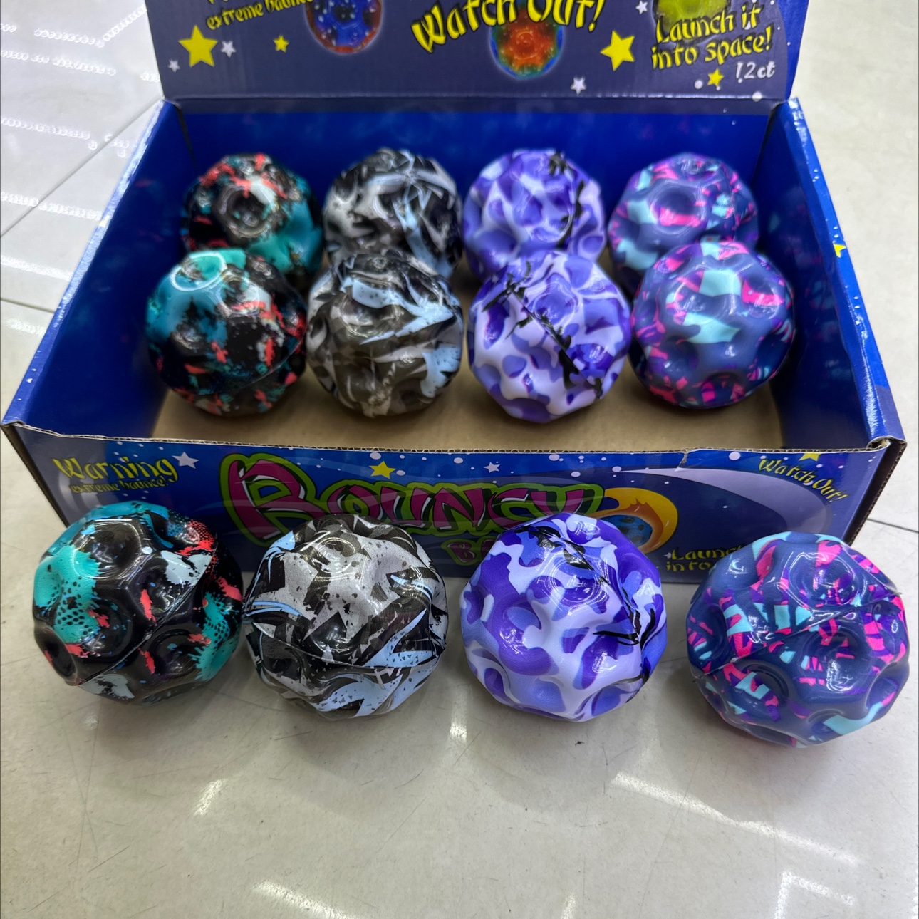 Douyin Cross-border 6.5 Heat Transfer High Elasticity Hole Moon Ball Children's Parent-Child Interactive PU Solid Foam Elastic Ball Specification image