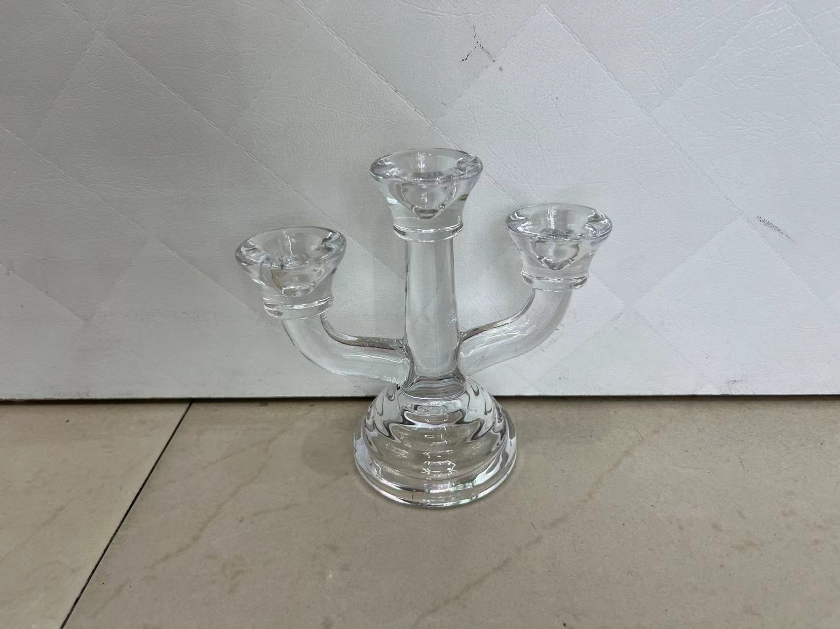 玻璃烛台欧式风格家居创意设计装饰玻璃制品产品图