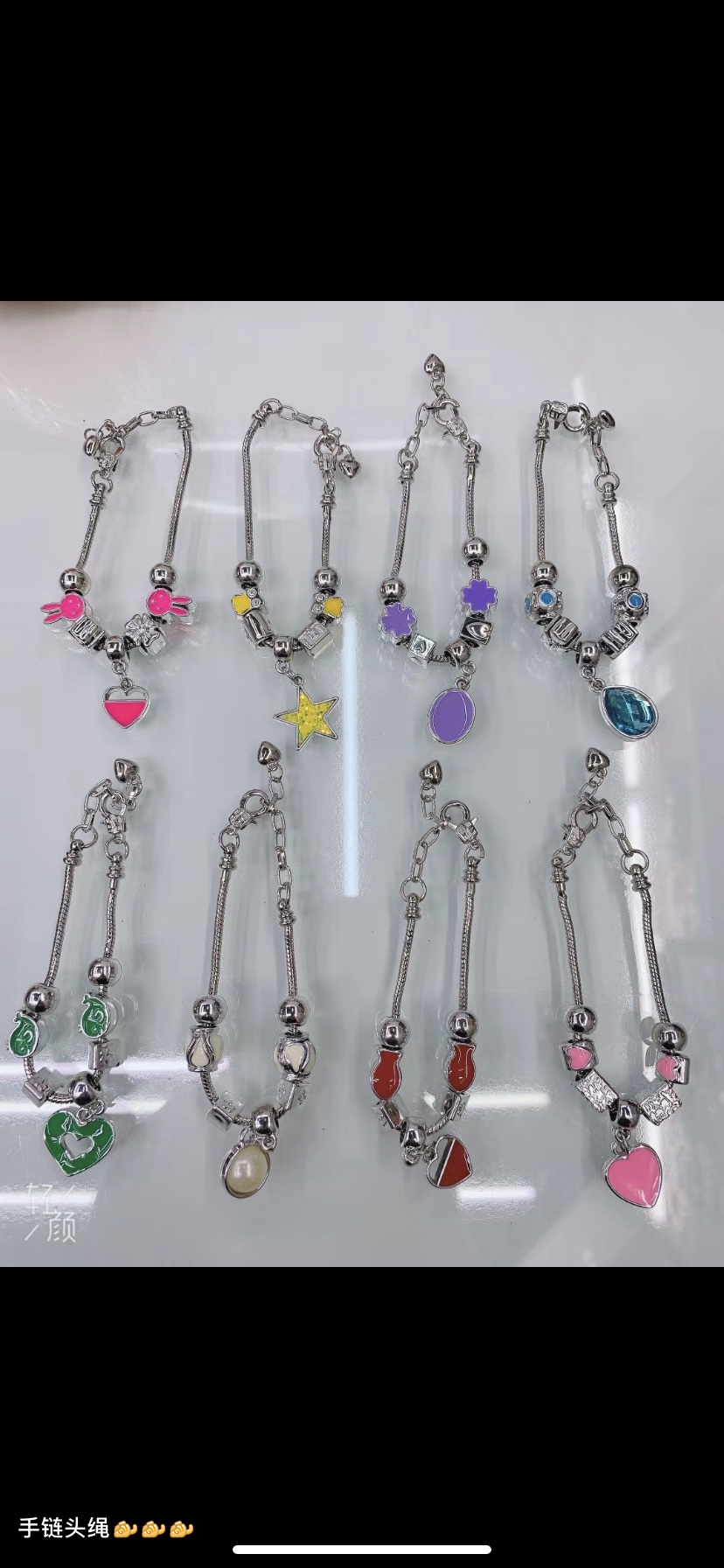 电镀珠子手链手串五彩绳首饰朱砂手链手串手链五彩绳首饰手串手链五彩绳五彩绳首饰细节图