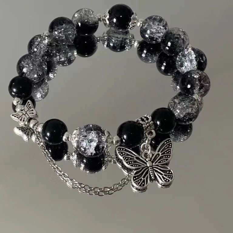 Hot-selling recommendation: Ice-crack butterfly bracelet. A sweet and unique design for women. A trendy gift for couples, best friends and students details Picture