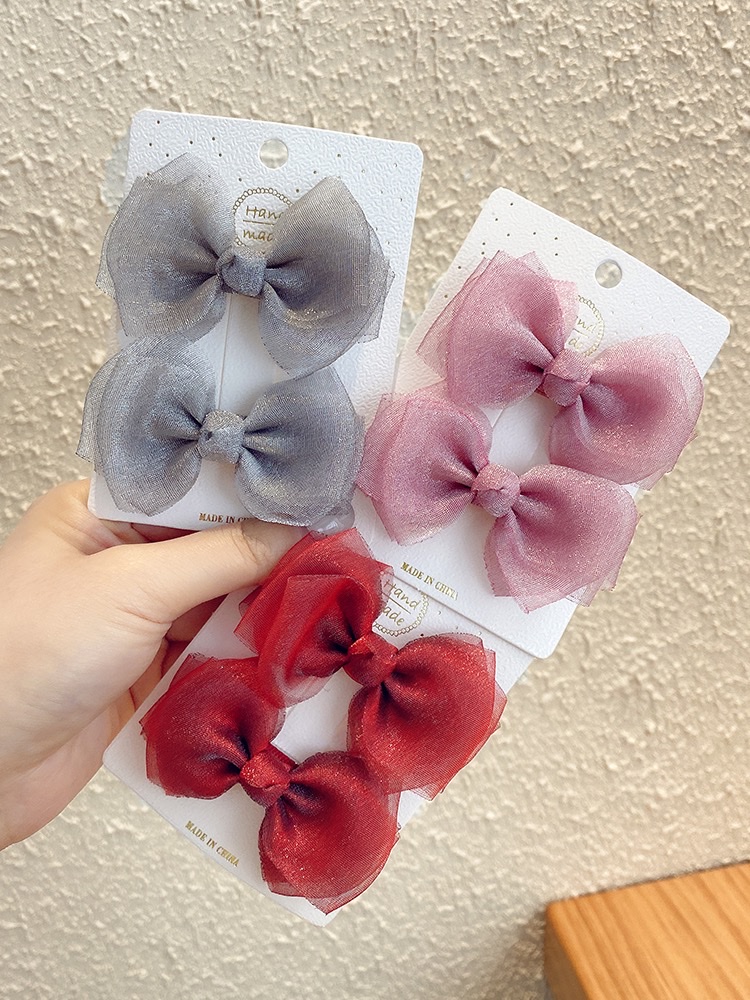 Children's Internet celebrity 2024 new Korean girl princess bow hair clip headwear, girl Summer clip headwear, hair clip Application Scenario