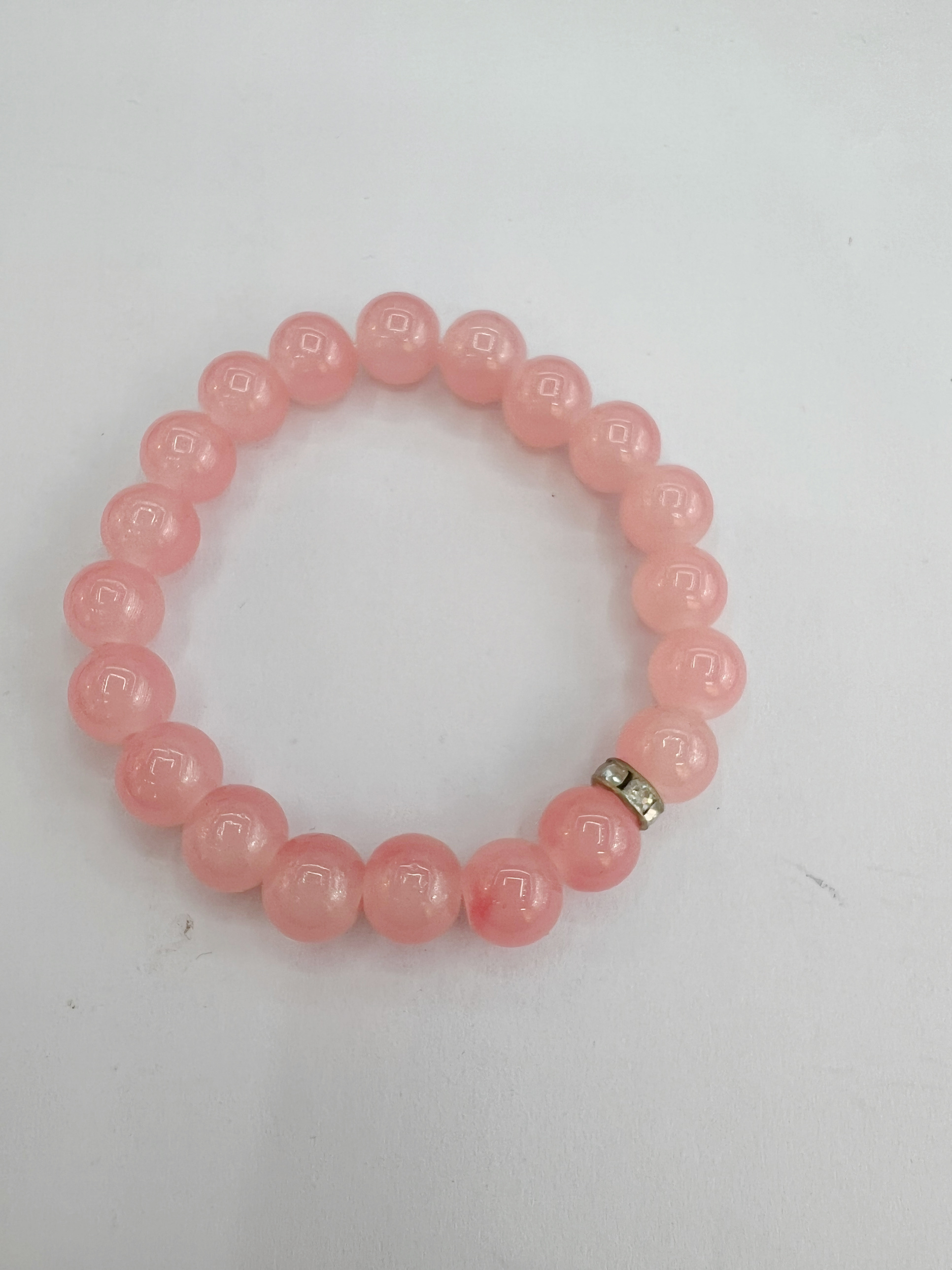 西瓜红手串时尚潮流个性手工饰品 简约百搭女士手链手串粉色少女心手串产品图