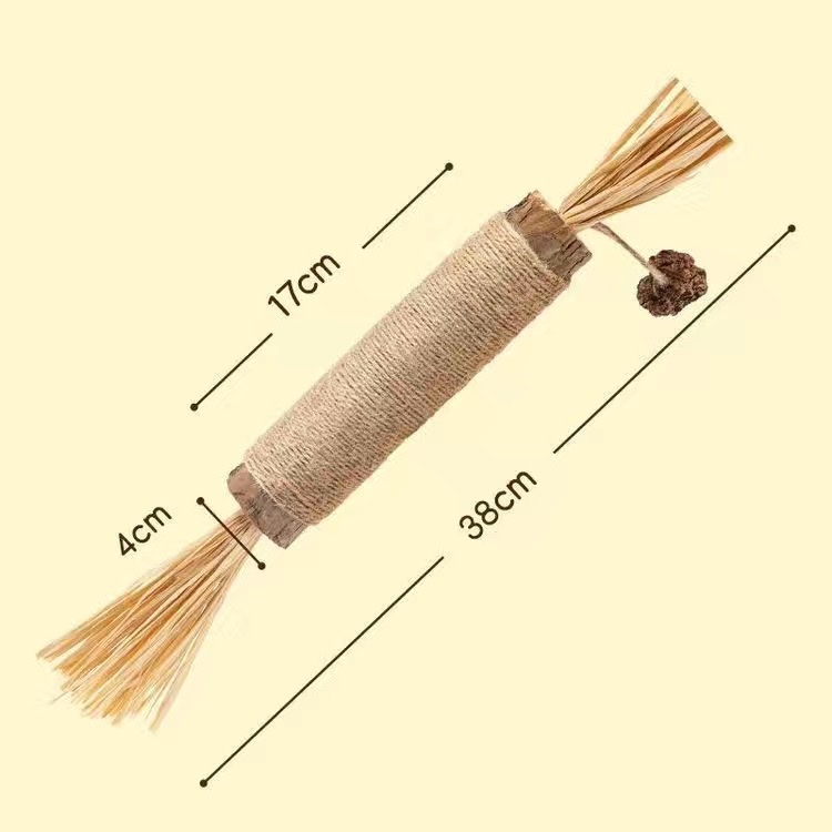 Cat toys, cat teething sticks, gall fruits, raffia grass, colorful cotton ropes, wood knotweed sticks, cat toys, catnip toys, pet cat toys, pet supplies pic 17