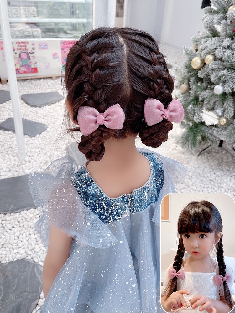 Children's Internet celebrity 2024 new Korean girl princess bow hair clip headwear, girl Summer clip headwear, hair clip