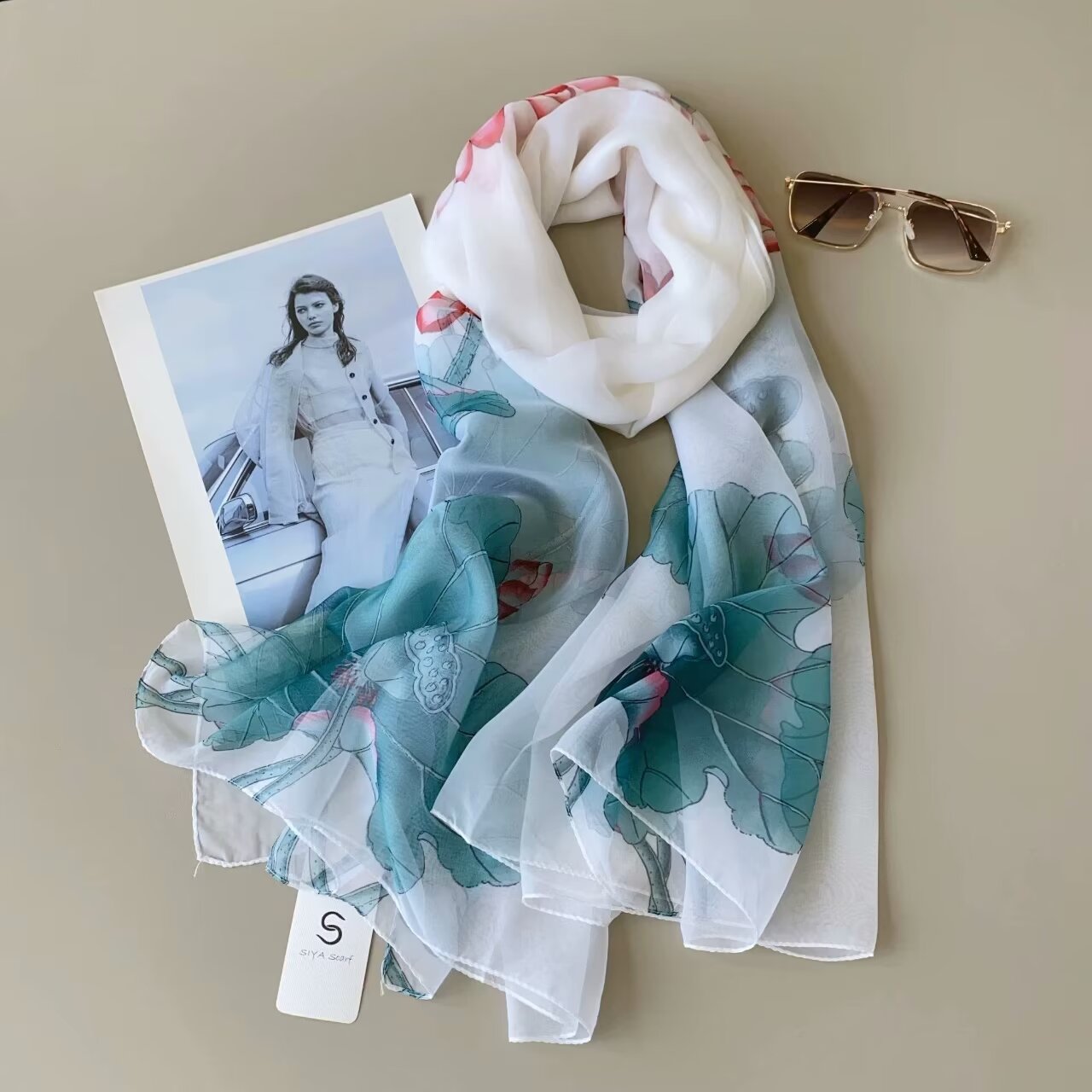 Yurosa Trend Beach Scarf Long Scarf Shawl Beach Towel Sun Protection Towel Summer Refreshing Gauze Towel Windproof Soft Specification drawing