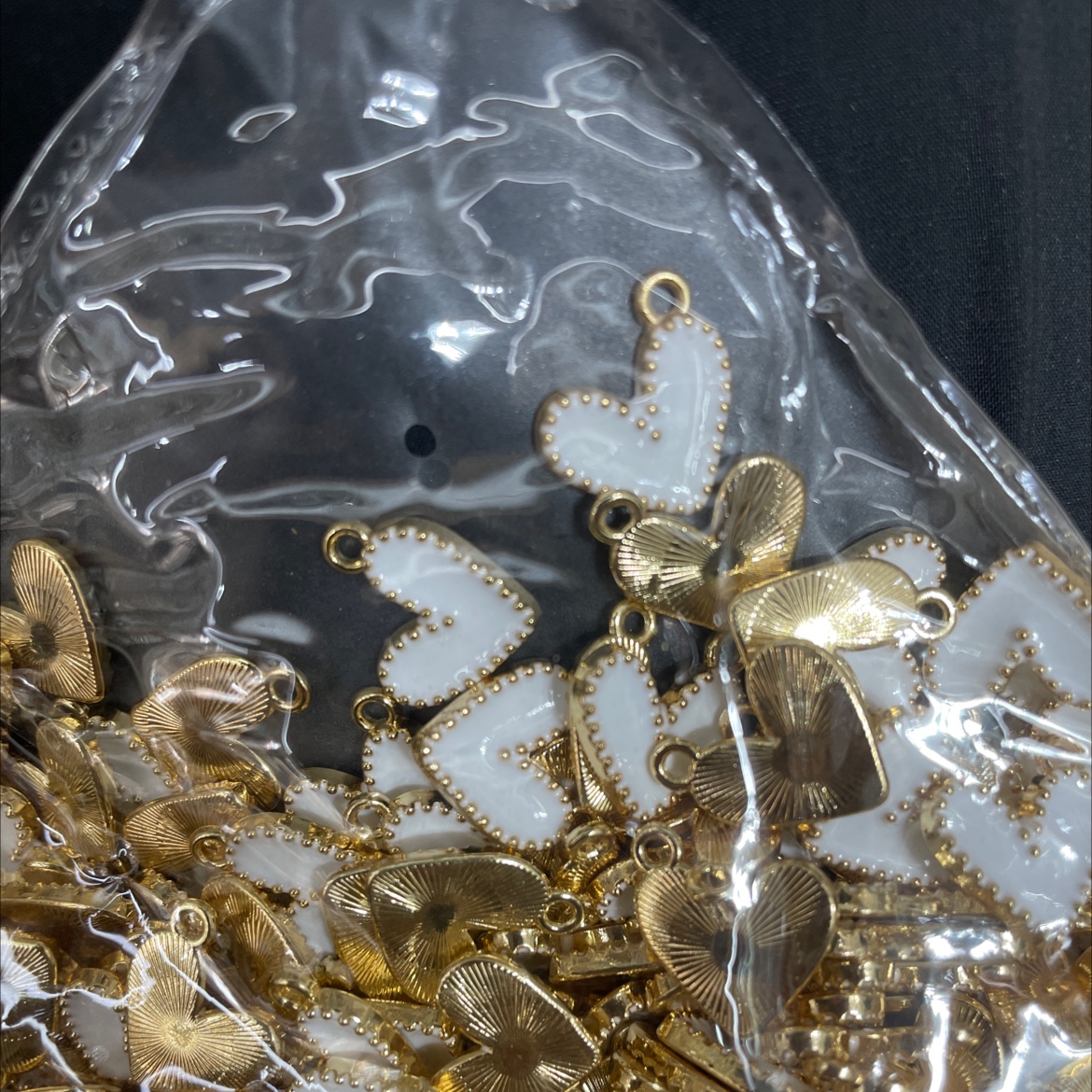 DIY手工制作饰品配件 珍珠树脂装饰 不锈钢耳钉配件 美丽耳环材料包饰品配件diy饰品配件产品图