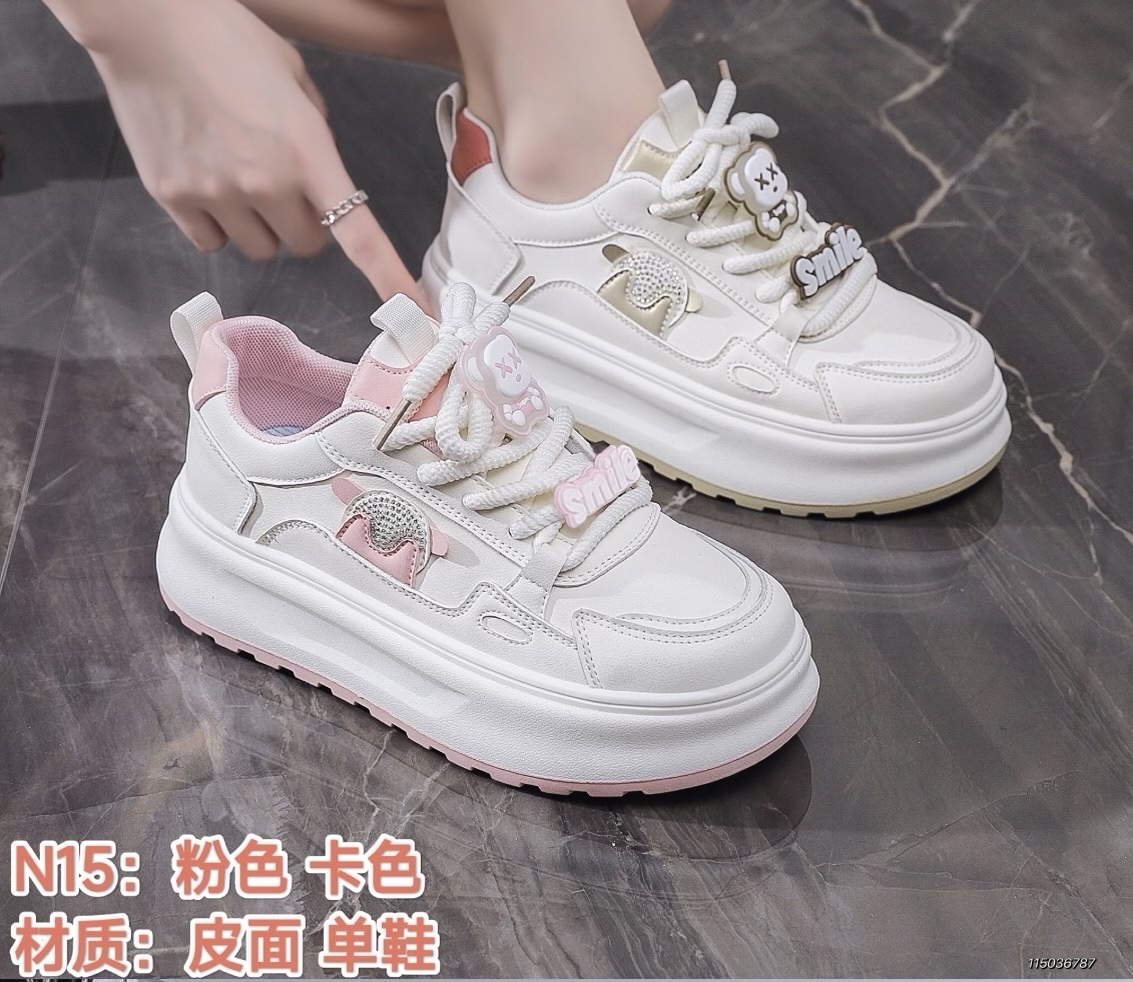 2024新款女士运动小白鞋厚底休闲鞋women’s sneakers 运动鞋产品图