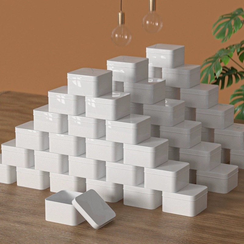 爱心马口铁盒白色金属包装盒巧克力饰品糖果收纳马口铁盒现货批发可小批量定制logo现货铁盒批发详情4