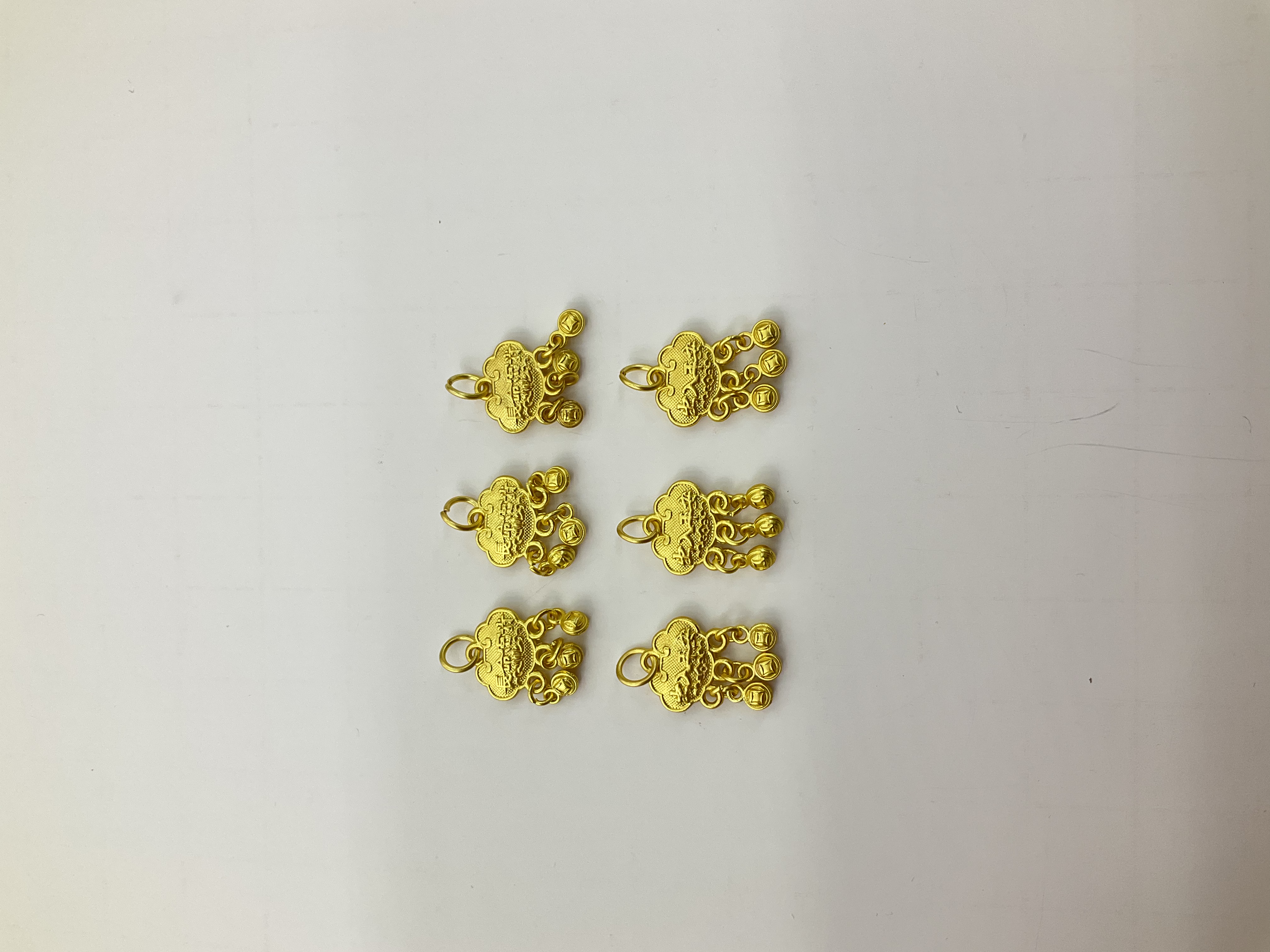 长命富贵锁出入平安古法沙金手工diy制作手链项链小吊坠合金配件产品图