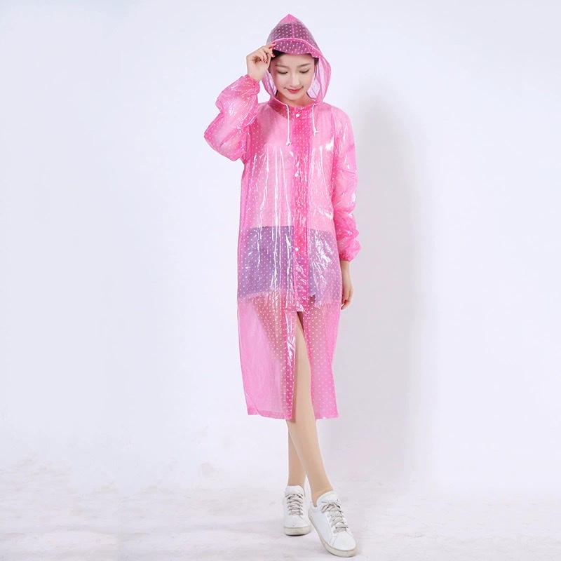 水晶圆点加厚雨衣雨衣