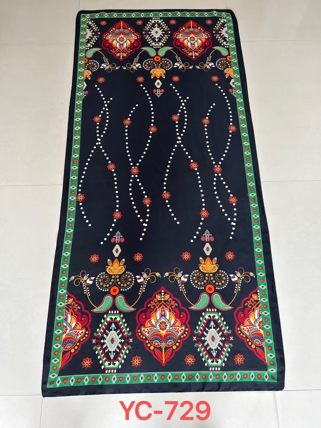 Fashion New Beautiful Brocade Silk Scarf Long Scarf Trend New Sunblock Beach Towel Air Conditioning Shawl details Picture