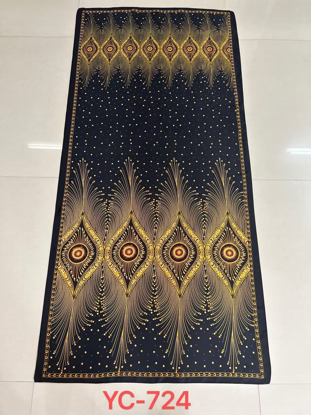 2024 Brocade Brocade Silk Scarf Network Popular Long Scarf Temperament All Fashion Sunblock Towel Beach Towel Windproof Cape