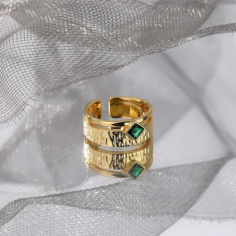 新款韩版时尚女士戒指 不锈钢女士戒指 时尚指环开口可调节女士戒指详情图5