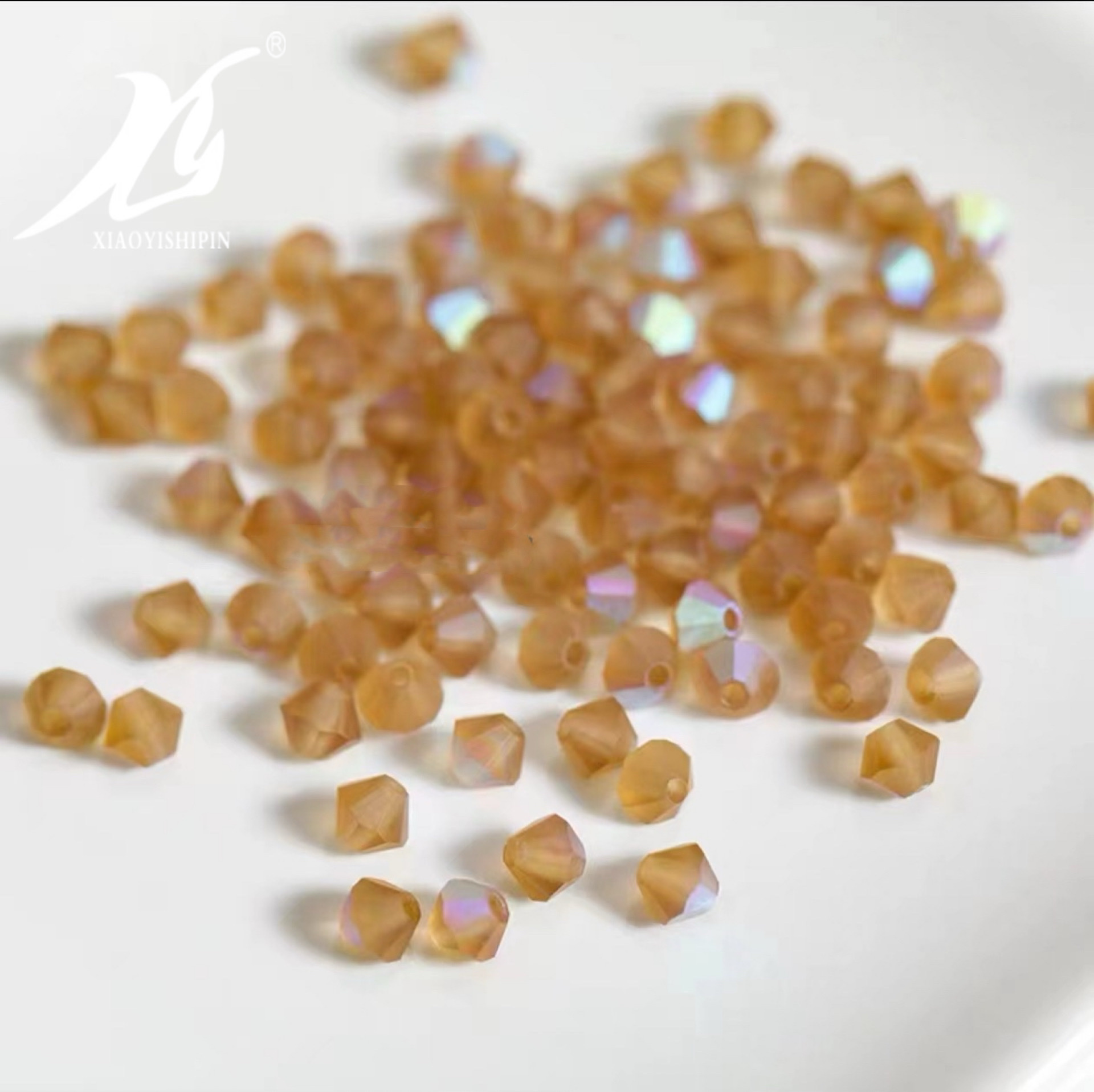 Iridescent matte crystal diamond beads, clothing accessories, French embroidery beaded beads, beaded embroidery accessories, rice bead ornaments, diy materials, crystal beaded beads Item Picture