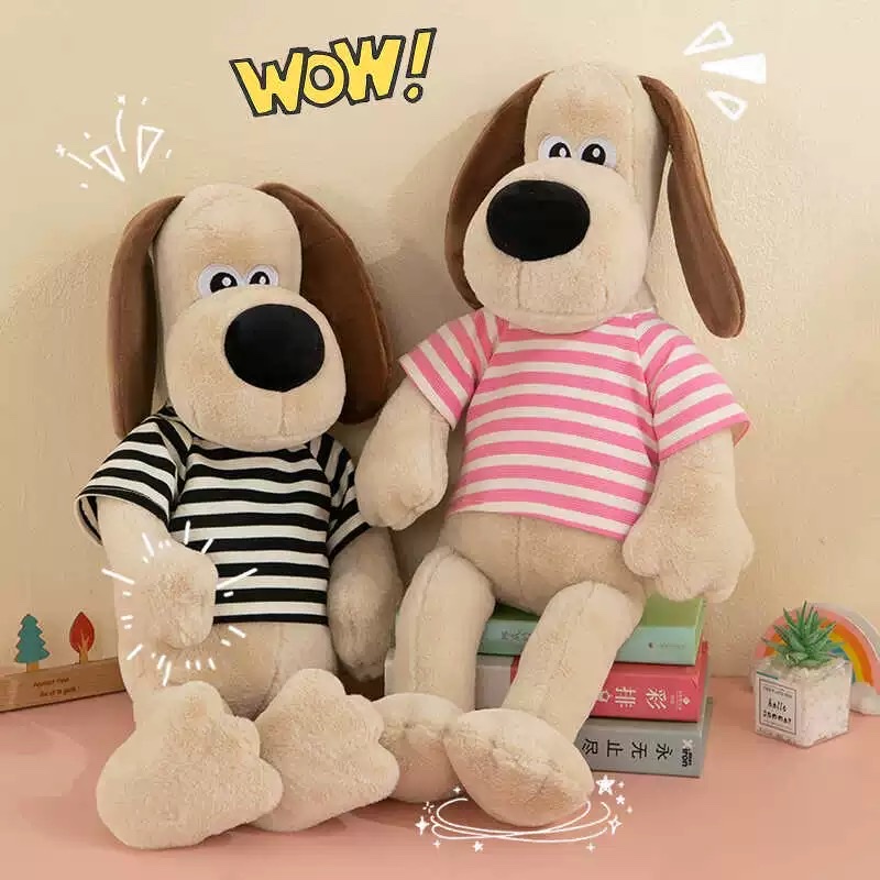 超萌穿衣大耳朵狗公仔毛绒玩具小女生安抚修勾布娃娃儿童玩偶礼物产品图